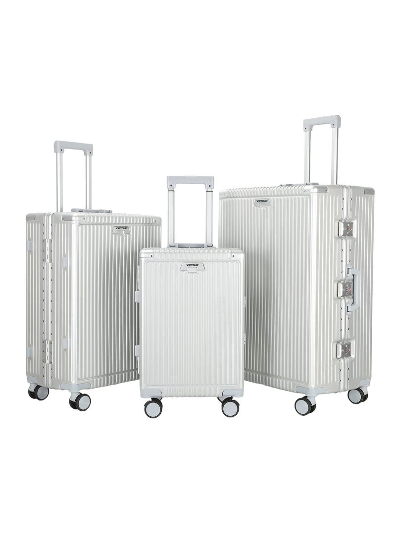 VIPTOUR PC Hard Side Zipperless Luggage Set of 3 PCS TSA Lockable Travel Suitcase 20/25/29 Inches - Image 1